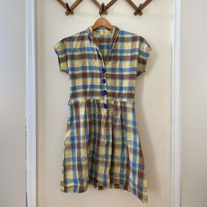 Plaid 1950s Fit and Flare Dress